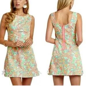 NEW Lilly Pulitzer Delia Dress Sand Bar Make A Splash Size 0